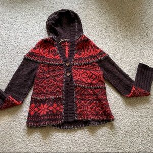 Free People hooded oversized sweater size Medium